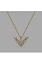 Steel Gold Color Zircon Stone Crystal Horn Model Women's Necklace - 4