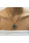 316L Anti-Tarnish Steel Gold Color Blue Butterfly Women's Necklace