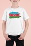 Azerbaijan Flag Printed Children's T-Shirt T-Shirt Mr-02 - 2