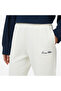 Women's Pleated Straight Fit Wide Leg Embroidered Patterned Cotton White Sweatpants - 4