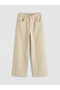 Wideleg Gabardine Girls' Trousers