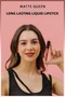 Matte Queen Lipstick Lasting Matte Liquid Lipstick - 04 French Kiss - Nude - 3