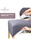 Chair Covers 4 Pcs Modern Chair Covers Washable Colorfast No Ironing Sandy Fabric - 6