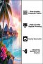 Maldives Coast Sea Patterned 3D Digital Printed 2 Wing Background Curtain Living Room Hall Background Curtain - 3