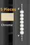 5 Pcs Pearl Handle 128 mm Chrome Kitchen Handle Drawer Cabinet Door Handle Metal Furniture Cabinet Handles