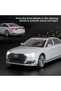 Audi A8 Car Audi A8 Long Quattro 1:24 Diecast Metal Model Car Collectible Car with Sound Light - 2