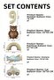 9 Year Old Teddy Bear Airplane Rainbow Themed Foil Balloon Set Ornament Decoration - 2