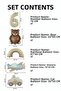 6 Year Old Teddy Bear Airplane Rainbow Themed Foil Balloon Set Ornament Decoration - 2
