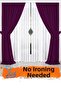 Plum Pleated Background Curtain Velvet Look Honeycomb Textured 1St Class Quality