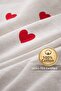Single Heart Patterned Duvet Cover Set Fitted Sheet Piece Soft-Textured Breathable Duvet Cover Set - 3