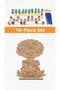 10-Piece Tree Painting Set 10 Paints 10 Brushes