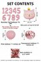 4 Year Old Retro Pink Cat Confetti Themed Balloon Set Decoration - 2