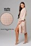 Piqué Woven Milky Coffee Bathrobe – Export Surplus, One Size - 8