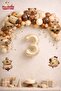 Bohoo Teddy Bear 9-Piece Capybara Themed Birthday Balloon Party Set Decoration - 3