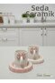 Handmade Pink Bow Design 4-Piece Coffee Cup Set for 2 People 90 Ml.