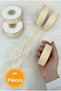 5 Pieces of Organza Tulle Ribbon Cream 2 cm 22 Meters, Bundle, Engagement, Dowry, Gift, Packaging, Decoration, Wedding - 3
