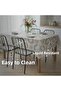 Tablecloth Pvc Lace Look Easy to Clean Non-Slip Liquid-Proof No Holes Cream - 3