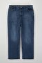 Mavi Paçası Kesikli Yüksek Bel %100 Pamuk Non-Stretch Straight Fit Jeans TBBAW26CJ00039 - 3