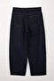 Wardrobe Essentials Koyu Mavi %100 Pamuk Non-Stretch İnce Kumaş Barrel Jeans TBBSS26CJ00014 - 4