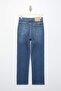 Premium Koyu Mavi More Sustainable Özel Kumaş Yüksek Bel Az Esnek Mom Jeans TWOSS26JE00113 - 6