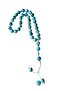 Natural Blue Apatite Prayer Tasbih Misbaha , 33 Beads, 10mm