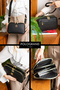 Original New Season 4-Compartment Luxury Soft Leather Comfortable Thick Column Crisscross Straps Stylish Shoulder Bag - 2