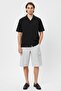 Men Solid Stretchable Cargo Shorts, Grey - 4