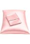 2Pcs Pink Color Satin Pillowcase for Hair and Skin Pillowcase Face Soft - 3