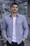 Jonas Plaid Small Check Relaxed Fit 100% Cotton Flannel Fabric Men's Shirt - Stone - 2