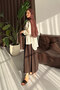 Zero Sleeve Dress Brown - 5