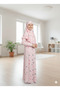 Girl's Patterned Prayer Dress Lycra Flexible Printed Fabric - 2