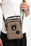 Brown Canvas Men's Hand and Shoulder Bag - Adjustable Crossbody Messenger Bag - 6