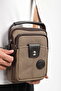 Brown Canvas Men's Hand and Shoulder Bag - Adjustable Crossbody Messenger Bag - 7
