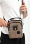 Brown Canvas Men's Hand and Shoulder Bag - Adjustable Crossbody Messenger Bag