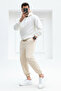 Men's Elastic Leg and Waist Loose Comfortable Winter Pocket Jogger 3 Thread Ribbed Sweatpants - 3