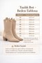 Mona Women's Western Cowboy Heeled Genuine Suede Leather Suede Laser Cut Perforated Boots C322 - 6