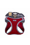 Cool Woven Reflector Small Breed Dog Chest Collar Small Red 32-38 cm