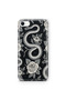 Black Rose and Snake Pattern Transparent Phone Case Compatible with iPhone 6 Plus / 6S Plus