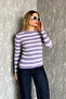 Women's Striped Knit Sweater 5053 - 5