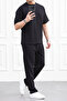 Men's Short Sleeve Oversize Two Thread Tracksuit Set - 2
