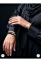 Bracelet Save Gaza Palestine Themed Black Scented Adjustable Unisex Rubber Bracelet - 2
