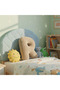 Plush Letter R Pillow Decorative Throw Pillow Cream Color Teddy Fabric Large Size 50 cm