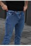 Men's Navy Blue Straight Classic Relaxed Cut Regular Fit Lycra Denim Jeans - 8