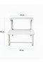 2-Step Stool with Metal Legs and Wooden Top - 6