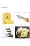 4-Piece Luxury Cheese Knife Set with Natural Wood Handle - Dowry Breakfast and Presentation Knives - 4