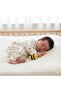 100% Cotton, Soft Texture, Ribbed Fabric, Newborn Girl/Boy Bee Patterned Romper - 2
