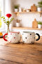 2-Piece Heart Lover Mug Valentine's Day Special Textured Fully Handmade Ceramic Mug - 2