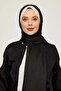 Black - Ecru Ring Pattern Monogram Shawl