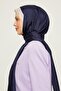 Dark Navy Ring Pattern Monogram Shawl - 3