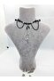 Halloween Halloween Necklace Cat Pendant Gothic Black Rock Natural Stone Beads Special Design - 5
